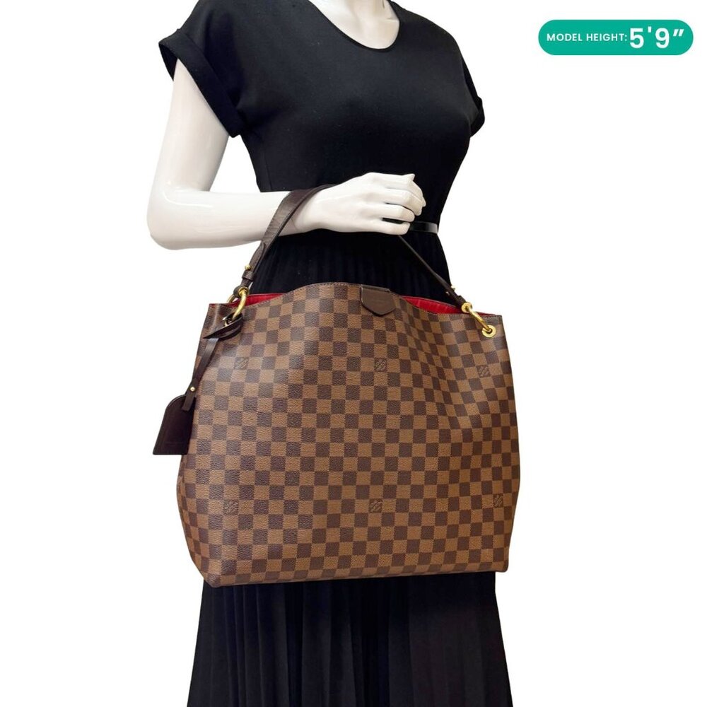 Louis Vuitton Graceful MM Damier Ebene Shoulder Bag Brown - Picture 2 of 16